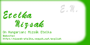 etelka mizsak business card